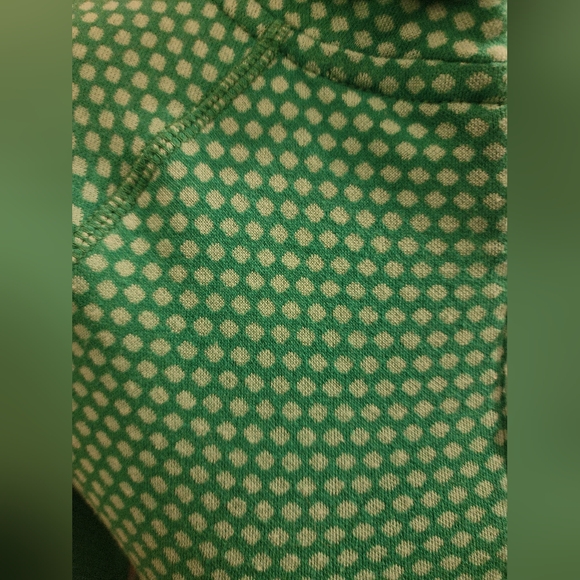 Eddie Bauer 1/4 zip, green polka dot, size medium - Picture 3 of 6